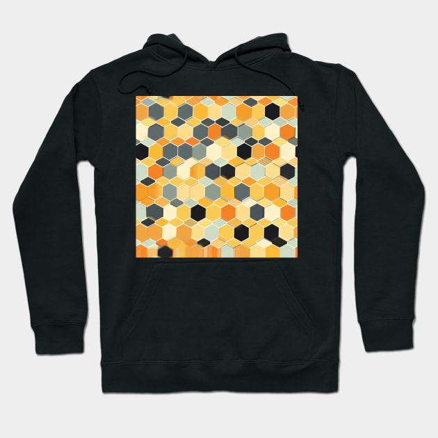 Honeycomb Hues: A Fashionable Geometric Fabric Pattern #1 Hoodie by AntielARt